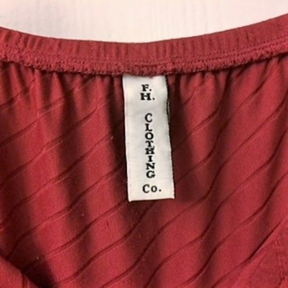 F.H. Clothing Company Deep Red Asymmetrical Skirt - Picture 3 of 8